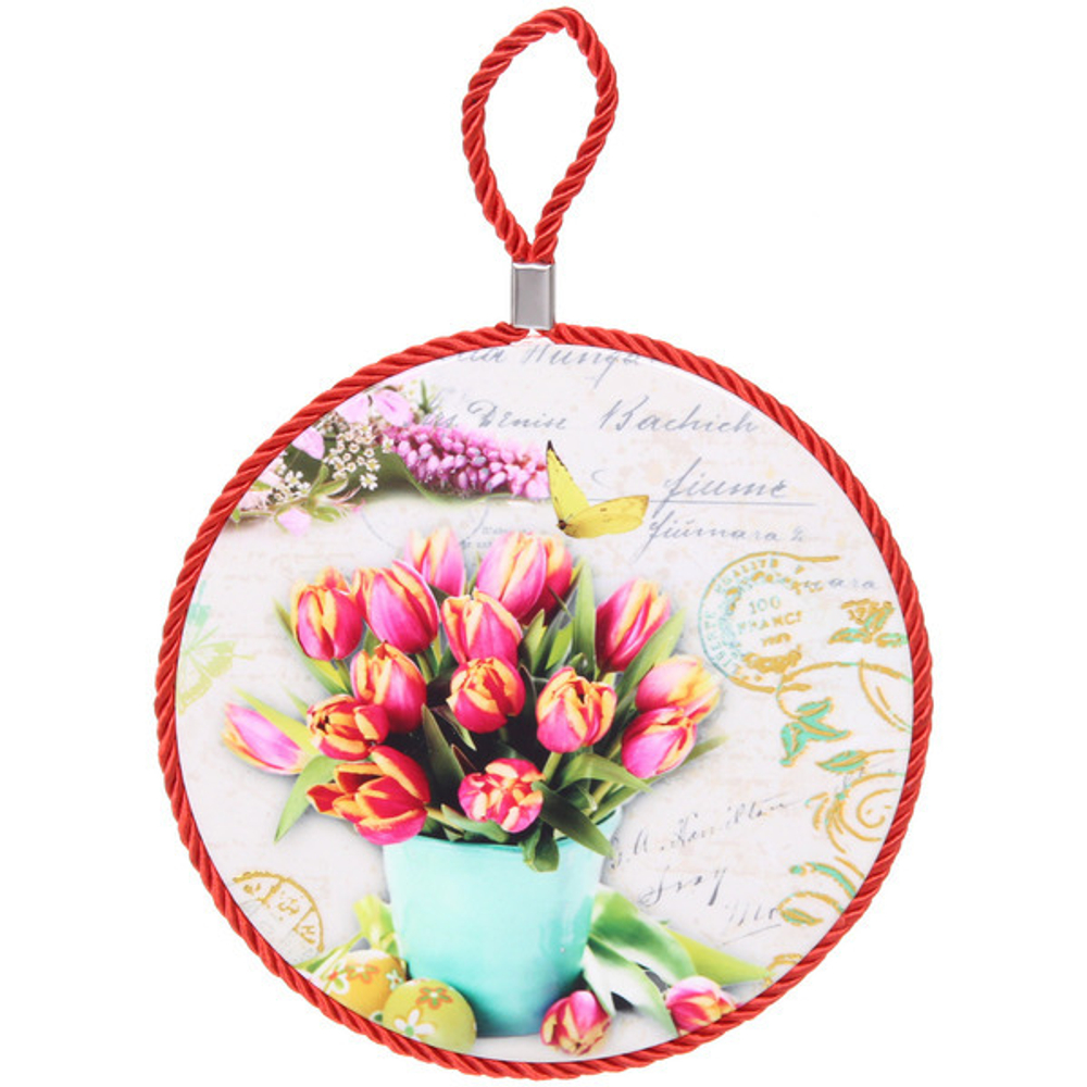 Подставка керамическая 16 см «Весенние тюльпаны»