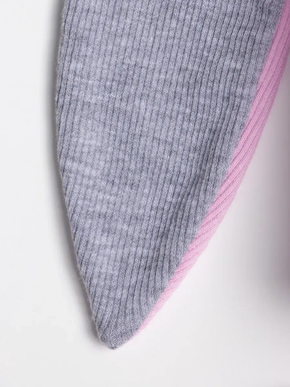 Шапка для девочек осенняя, с ушками розовая