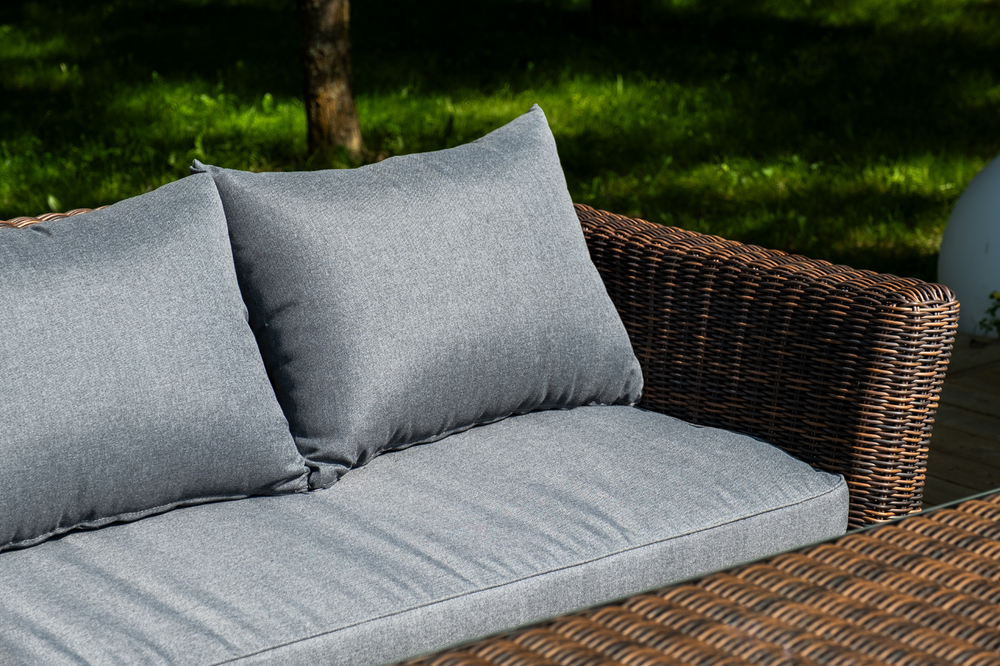 "Моккачино" обеденная группа из искусственного ротанга, цвет коричневый