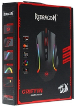 МЫШЬ ПРОВОДНАЯ ИГРОВАЯ ОПТИЧЕСКАЯ REDRAGON GRIFFIN (ЧЕРНЫЙ) USB, 7 КНОПОК, 800-7200 DPI