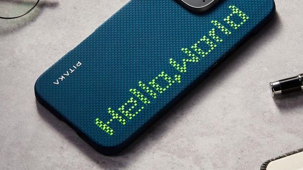 Чехол Pitaka Tactile Woven (Lumintex Edition) для iPhone 16 Pro Max, Привет Мир | Hello World