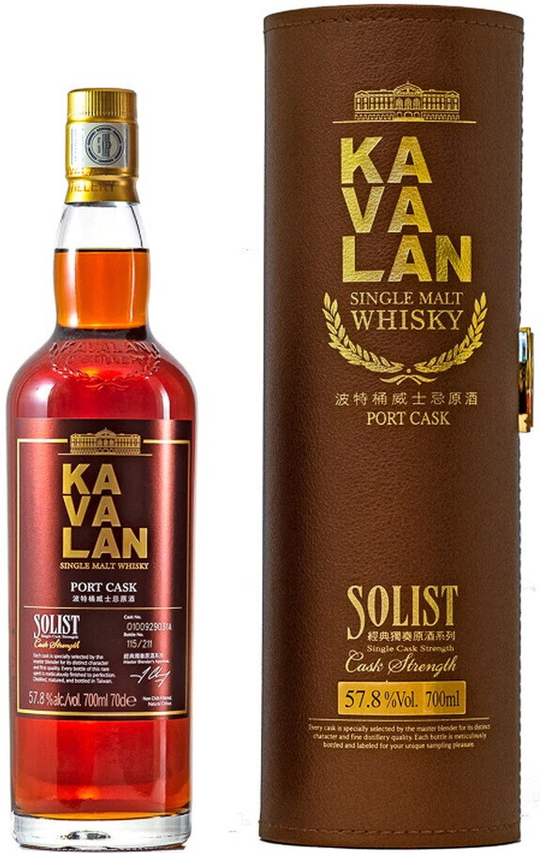 Виски Kavalan Solist Port Cask in tube, 0.7 л.