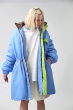 Парка Choompu оверсайз голубая