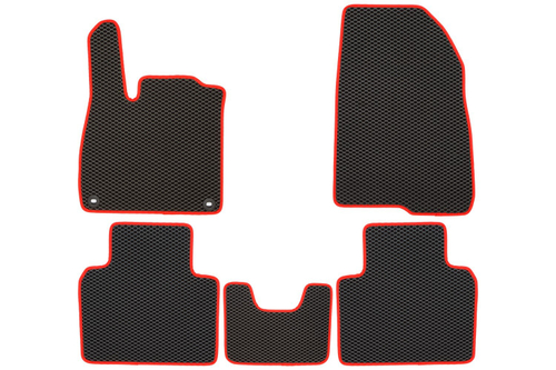 Коврики в салон для EVA HONDA Accord 2020-, седан, (красная окантовка), 5шт. EVA.R.0501804222110K