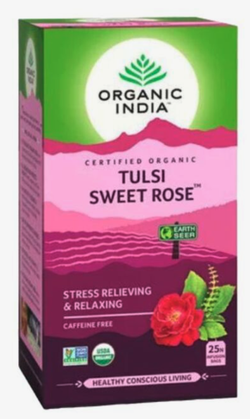 Чай в пакетиках тулси, сладка розаTulasi Organic India