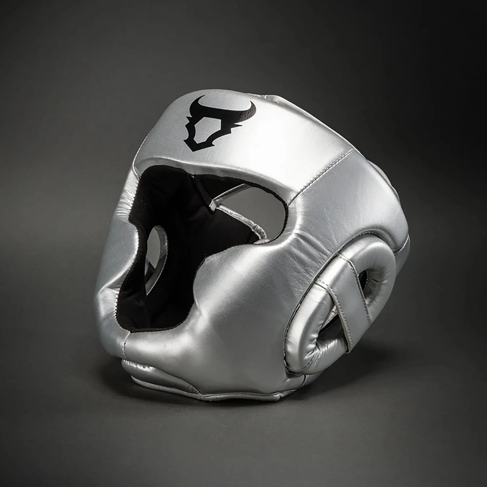 Боксёрский шлем Venum Ringhorns Charger Headgear silver/black