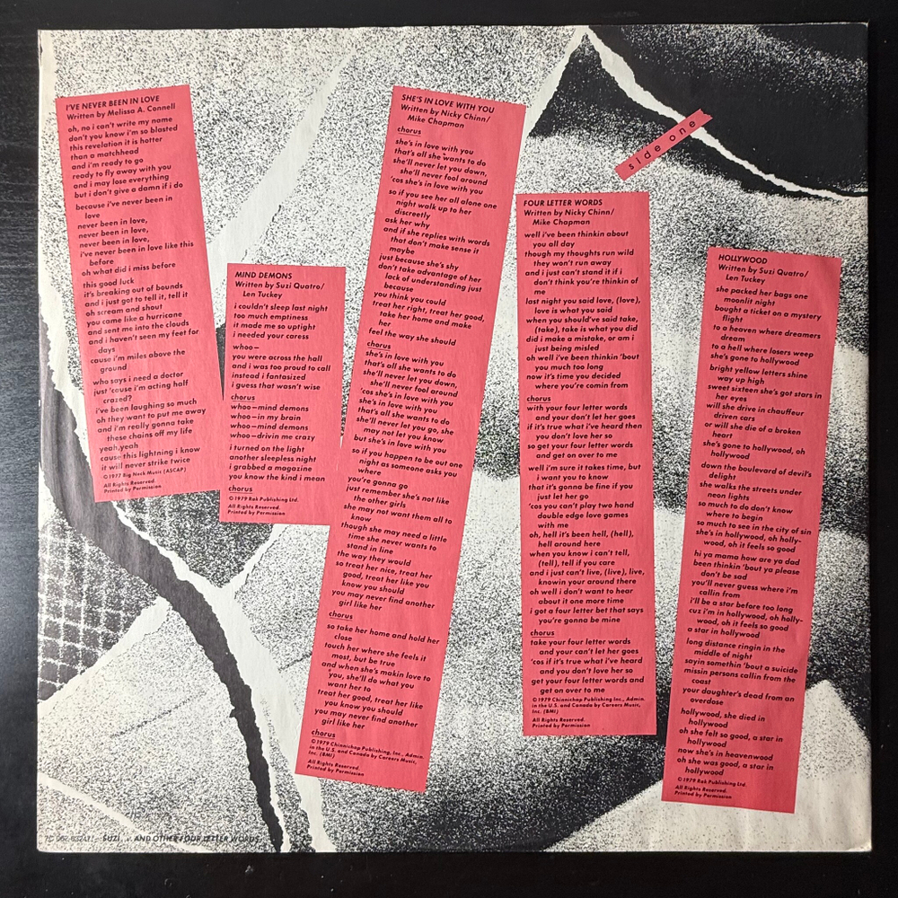 Suzi Quatro - Suzi... And Other Four Letter Words (Скандинавия 1979г.)