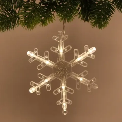 Фигура светодиодная «Снежинка» 16х14 см (батарейки 3 ААА), 1 реж, Теплый белый