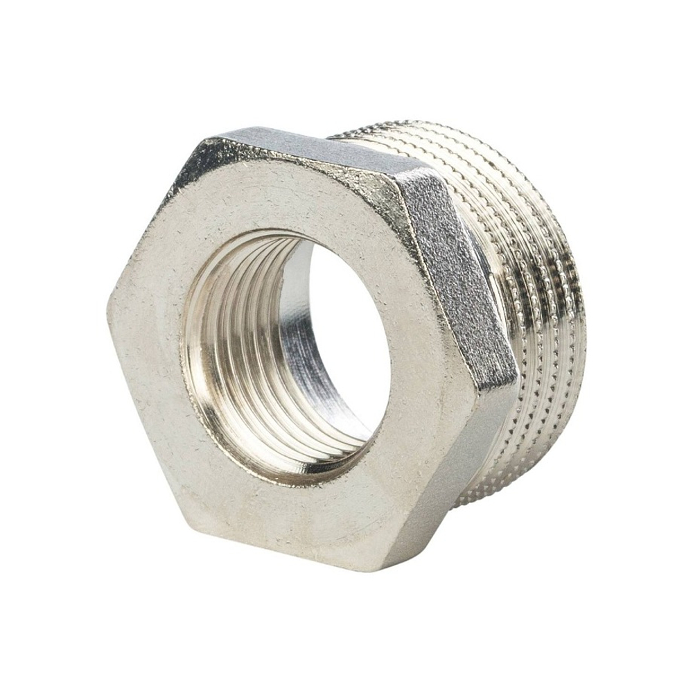 Футорка STOUT SFT 0029 - 2" x 3/4" (для стальных труб, латунь никелированная)