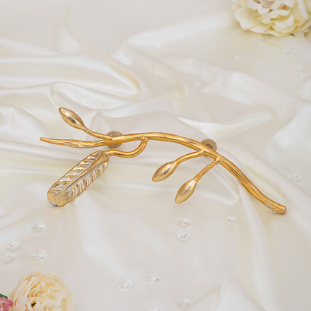 Ручка мебельная скоба Oliva Branch (Олива Бранч) левая Айвори