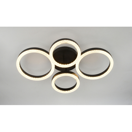 Светильник потолочный светодиодный Rivoli Flora 6191-201 LED 75Вт 3000-6000К чёрный с пультом