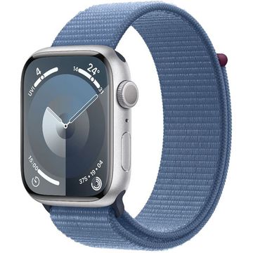 Apple Watch Series 9 GPS 41mm Silver Aluminium Case with Winter Blue Sport Loop