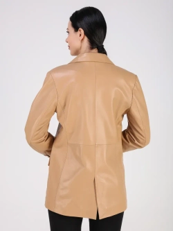 Кожаная куртка демисезонная блейзер