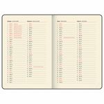 Ежедневник датированный 2025, А5, 151х213 мм, BRAUBERG "Note", под кожу, держатель для ручки, резинка-фиксатор, красный, 115932