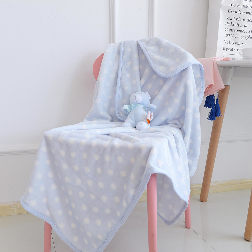 Плед 100х150 Sofi De MarkO Тедди голубой