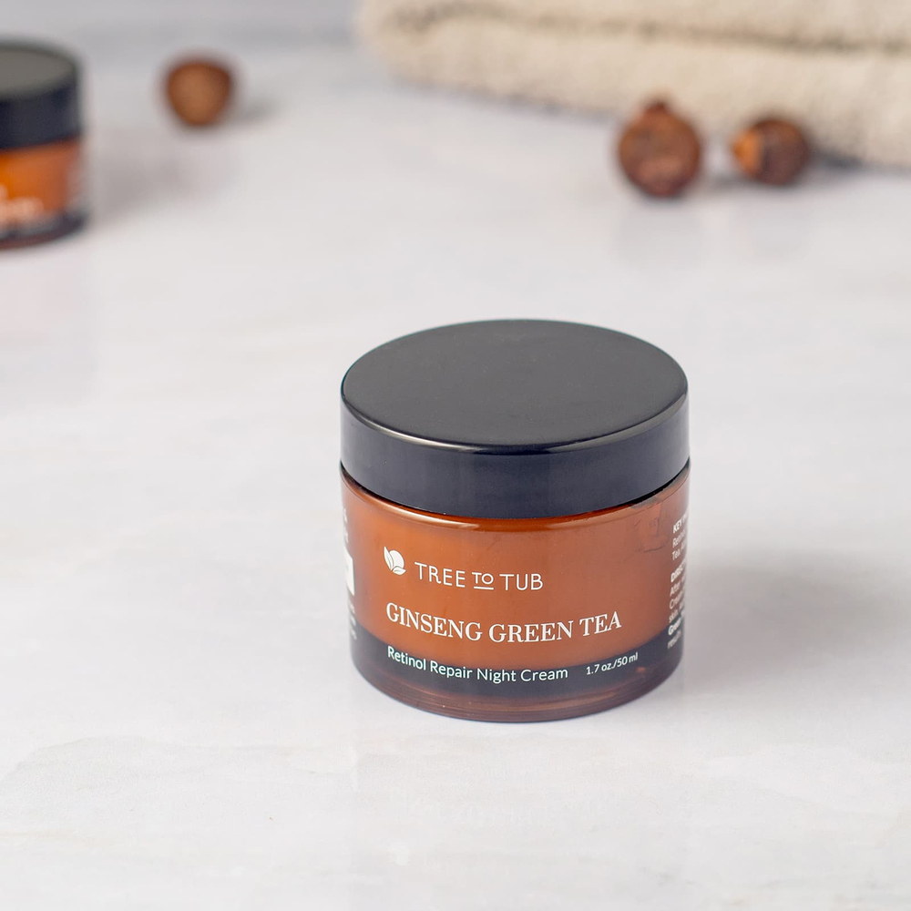 Tree To Tub, ночное омолаживающее увлажняющее средство с ретинолом против морщин, крем для лица с гиалуроновой кислотой для сухой и чувствительной кожи, 50 мл (1,7 жидк. унции)