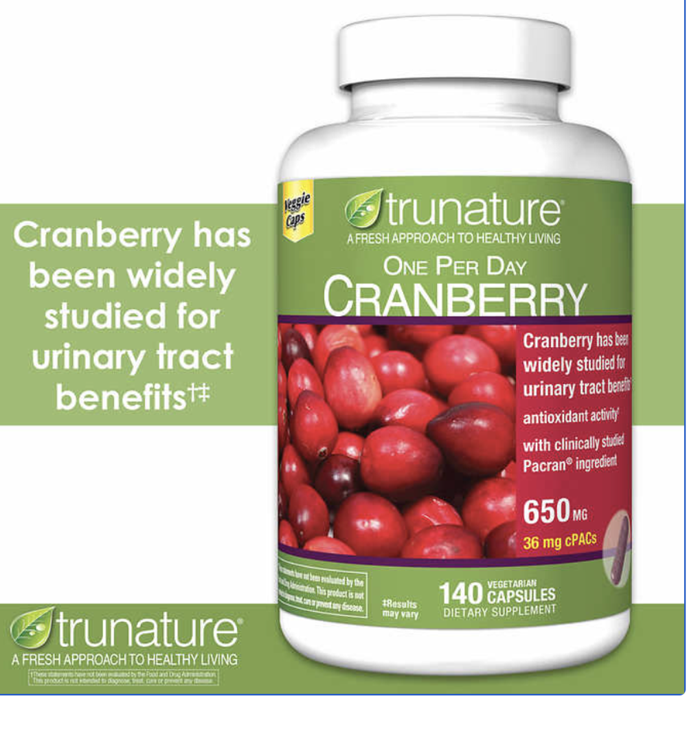 Trunature Pacran Cranberry 650 мг, 140 вегетарианских капсул