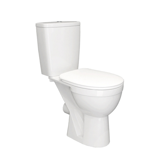 Унитаз-компакт "Ресса" белый (гориз, нижн, сид.полип, 2-х кноп.арм) (Rosa)