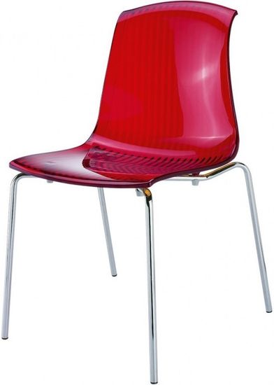 Стул прозрачный  красный Allegra