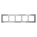 Рамка стеклянная VOLTUM S70 на 5 постов, (сталь, стекло)