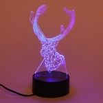 Светильник ночник «3D-Олень» LED 22,5*11см 220 Вт