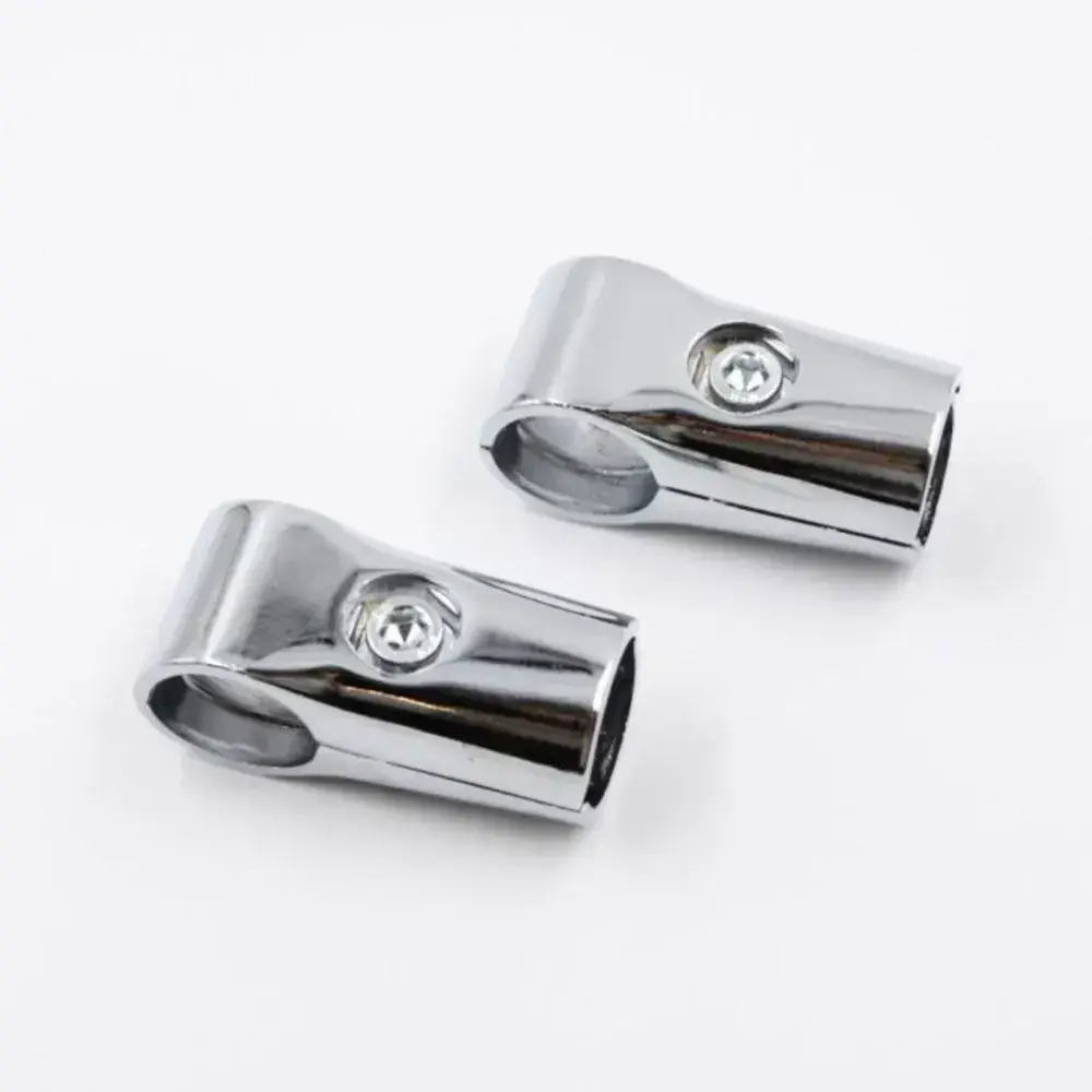 Соединитель двух труб к системе Joker 25 мм (КОМПЛЕКТ 2ШТ) UNO-1. Крепёж Т-образный к трубе хромированной диаметром 25мм. Джокер R-42 M