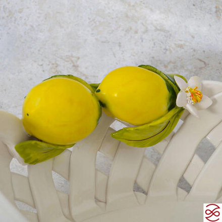 Корзина с ручками овальная Orgia Лимоны 28*20 см