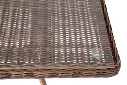 "Латте" плетеный стол из искусственного ротанга 200х90см, цвет коричневый