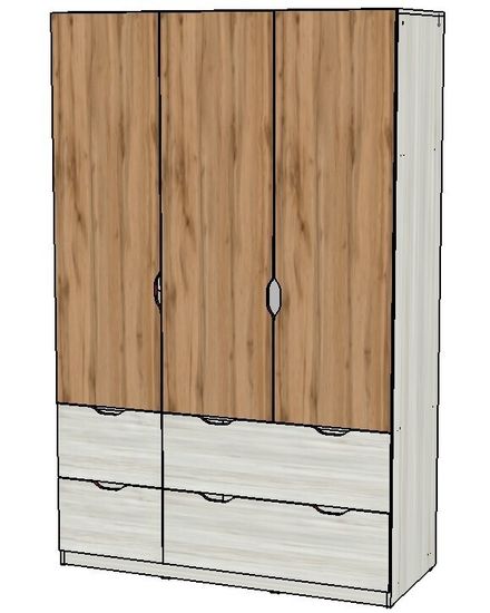 Шкаф ГРАНД-ЛАВОРО-22 /1400*2200*603/ правый анкор светлый / вулканический серый