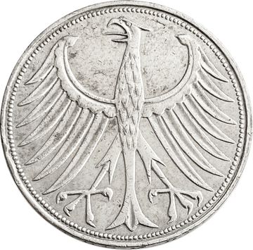 5 марок 1965 Германия "J"