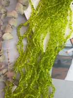 Стеклянные бусины галька, 3-5 мм, нить 80 см, Петрушка