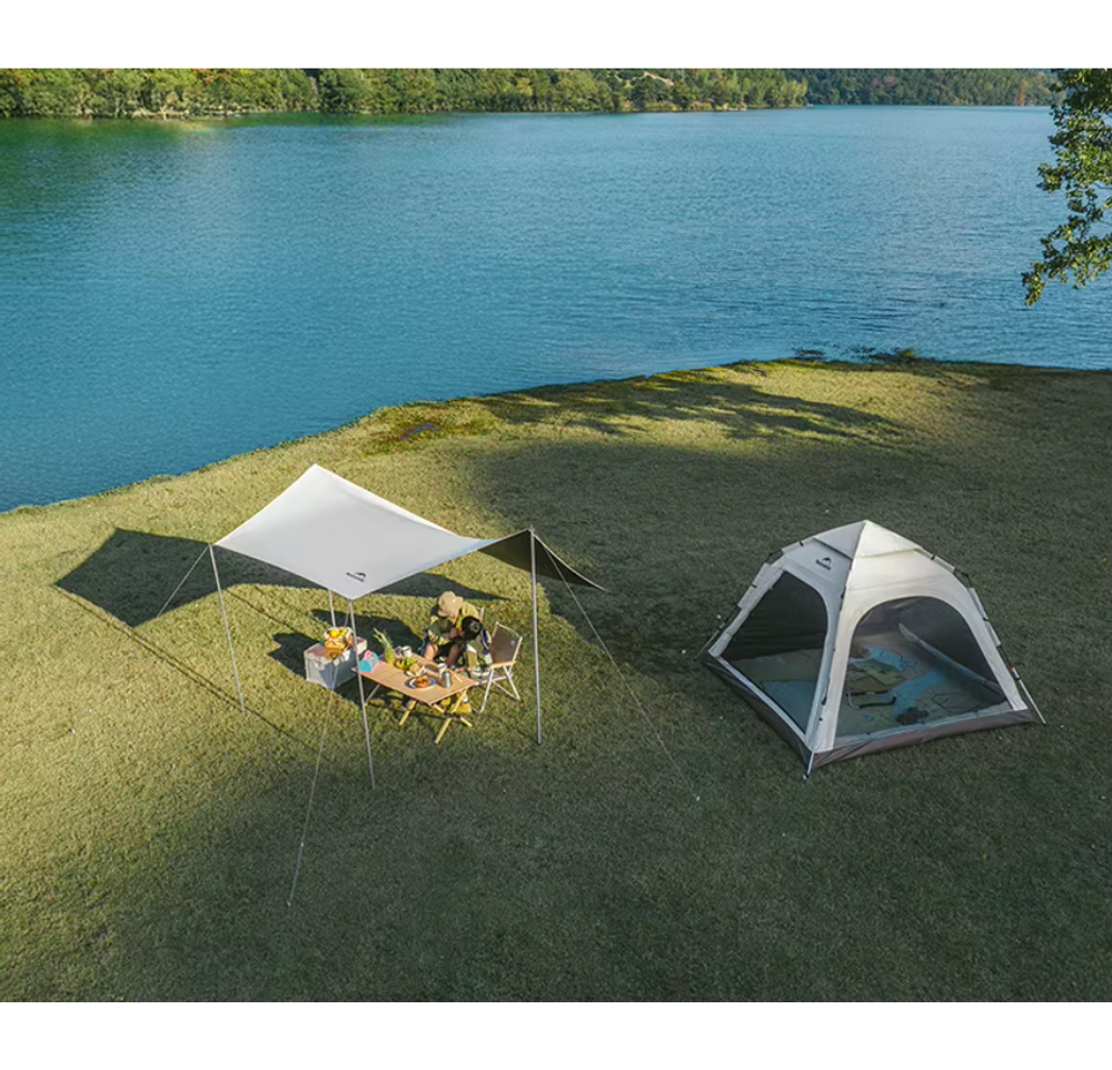 Палатка Naturehike Ango 3-местная, быстросборная, коричневая