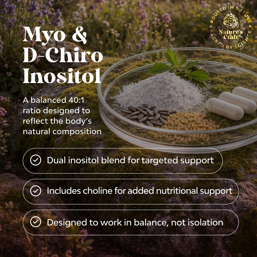 Nature's Craft, мио и D-хироинозитол с холином, 120 капсул