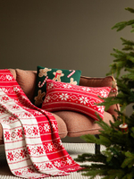 Плед из хлопка с новогодним рисунком frostwork из коллекции new year essential, 130x180 см