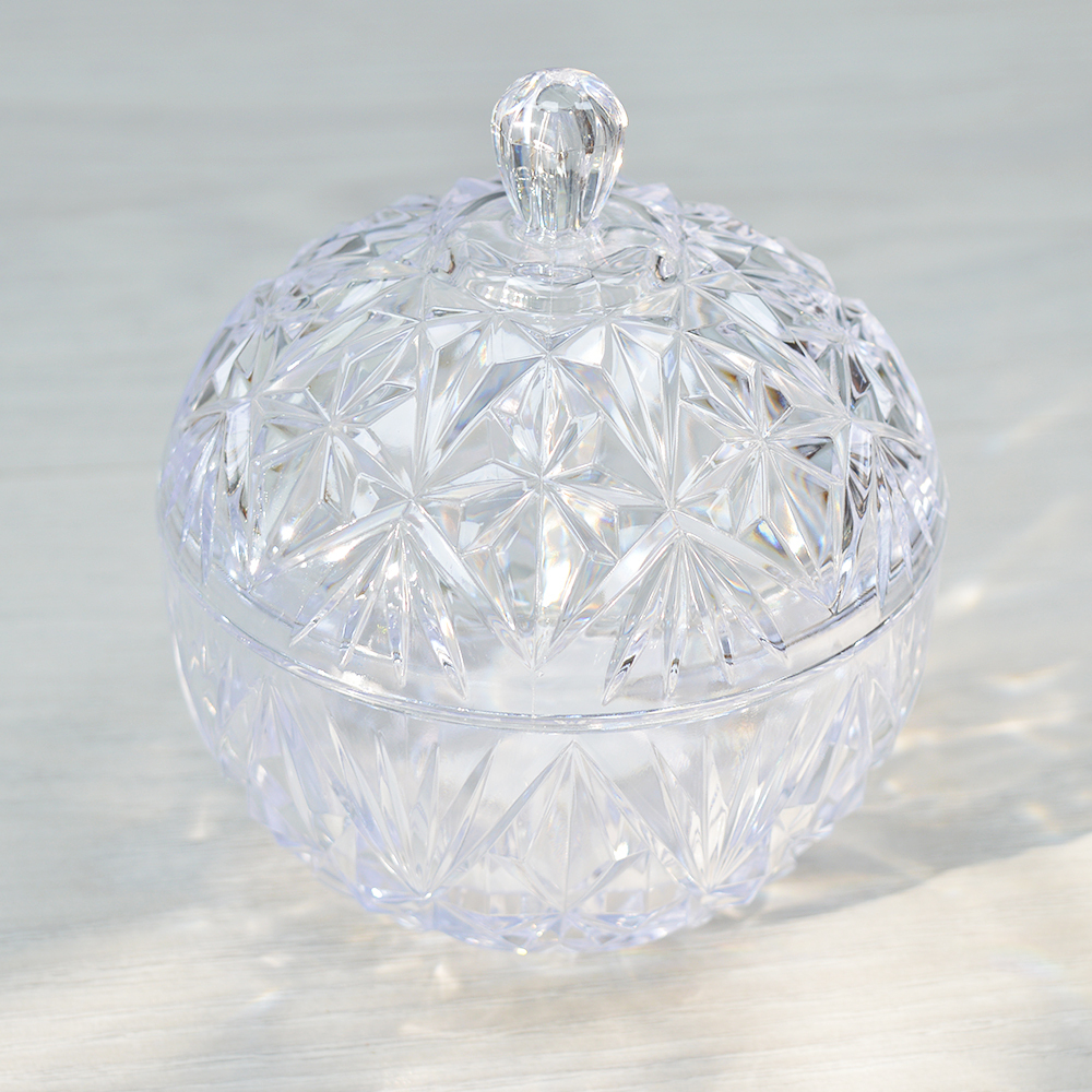 Сахарница 0,35л с крышкой "Шарм" (прозрачный)