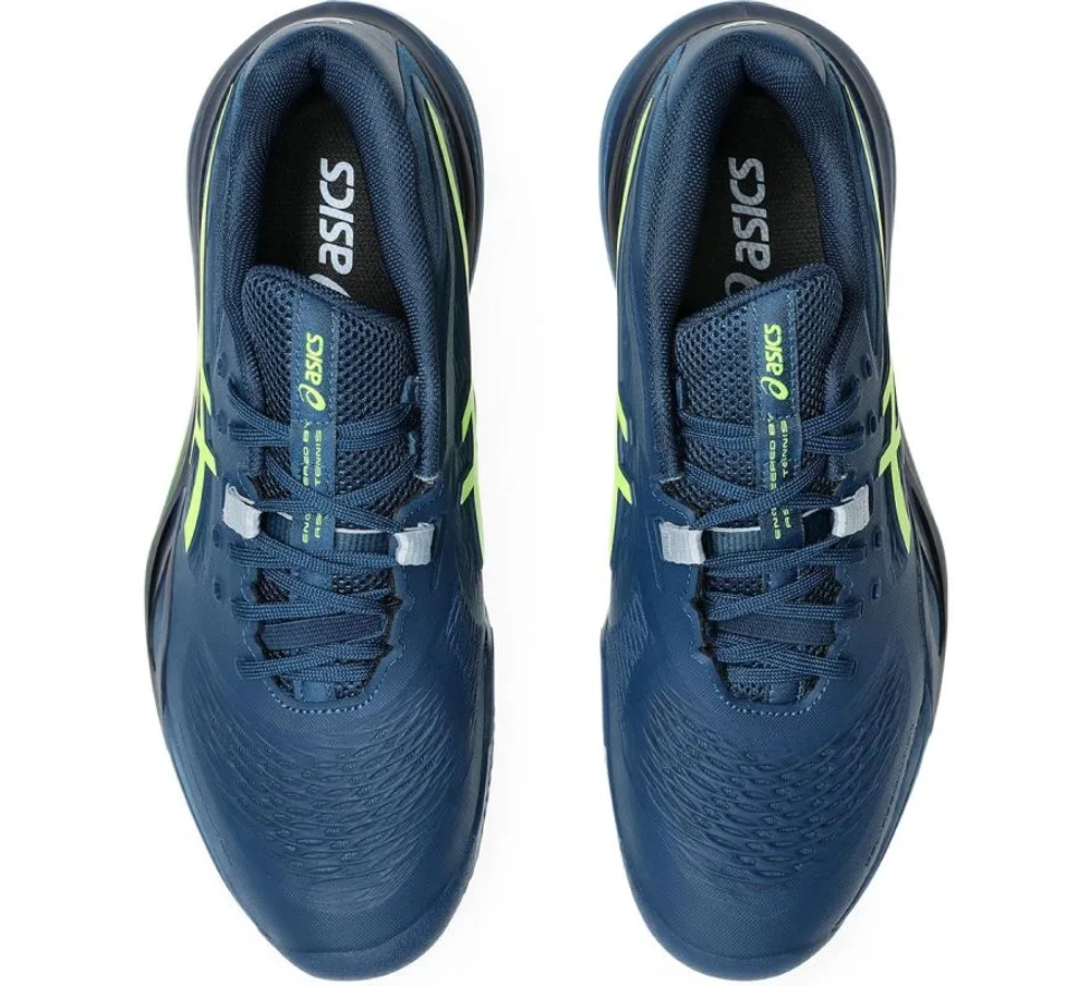 Мужские кроссовки теннисные Asics Gel-Resolution X Clay - mako blue/safety yellow