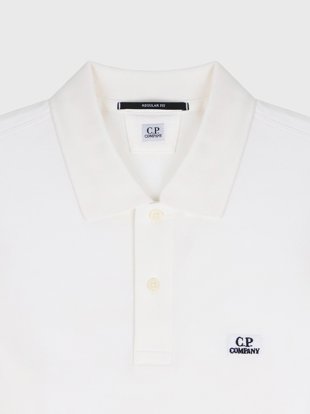 Поло с длинным рукавом C.P. Company Stretch Piquet Gauze White