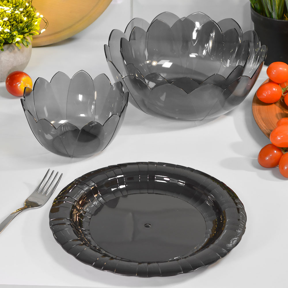 Набор салатников 4шт "Basilic", цвет шерл