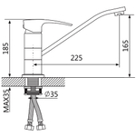 Смеситель для кухни Oute T10 T1003BL