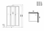 Душевая кабина Niagara Classic NG-1101-14G 90x90 с гидромассажем