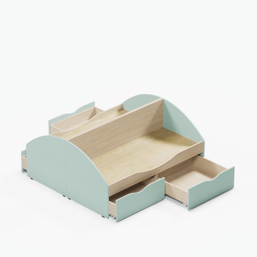 Кровать с выкатными ящиками Далия серия СКАНДИК