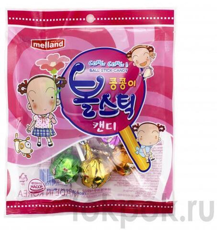 Карамель на палочке Melland Cong-cong-i ball stick candy, 96 гр