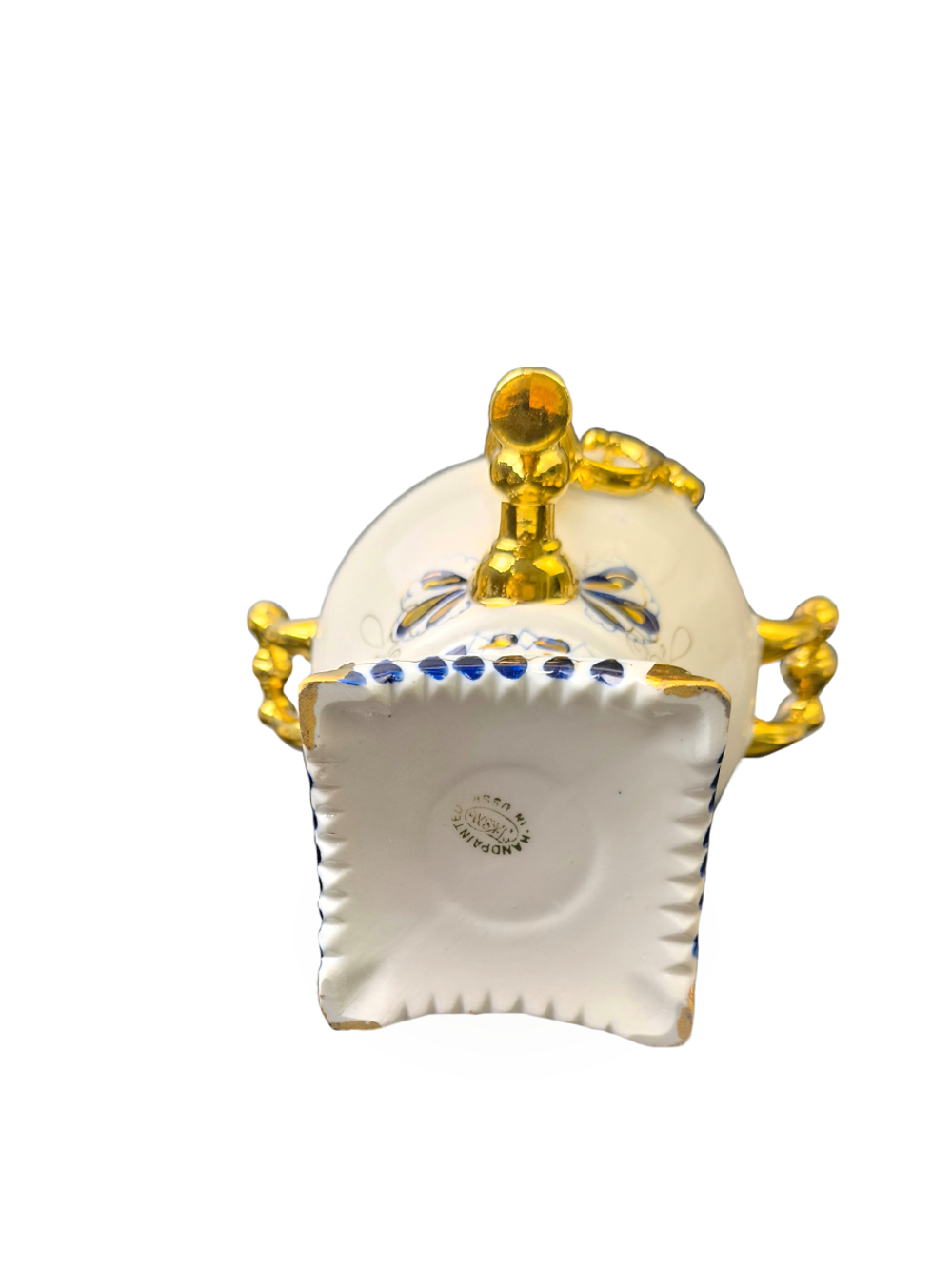 Статуэтка "Самовар с заварочным чайничком" Гжель