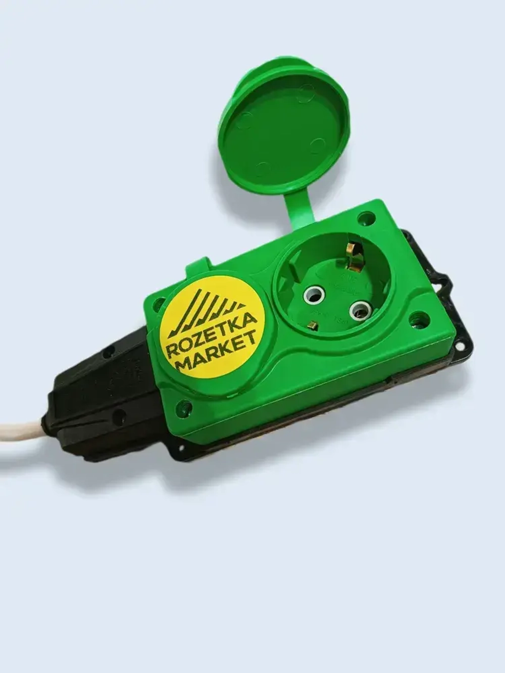 Удлинитель IP54 двухместный PVC 2х2,5 10 метров, зеленый