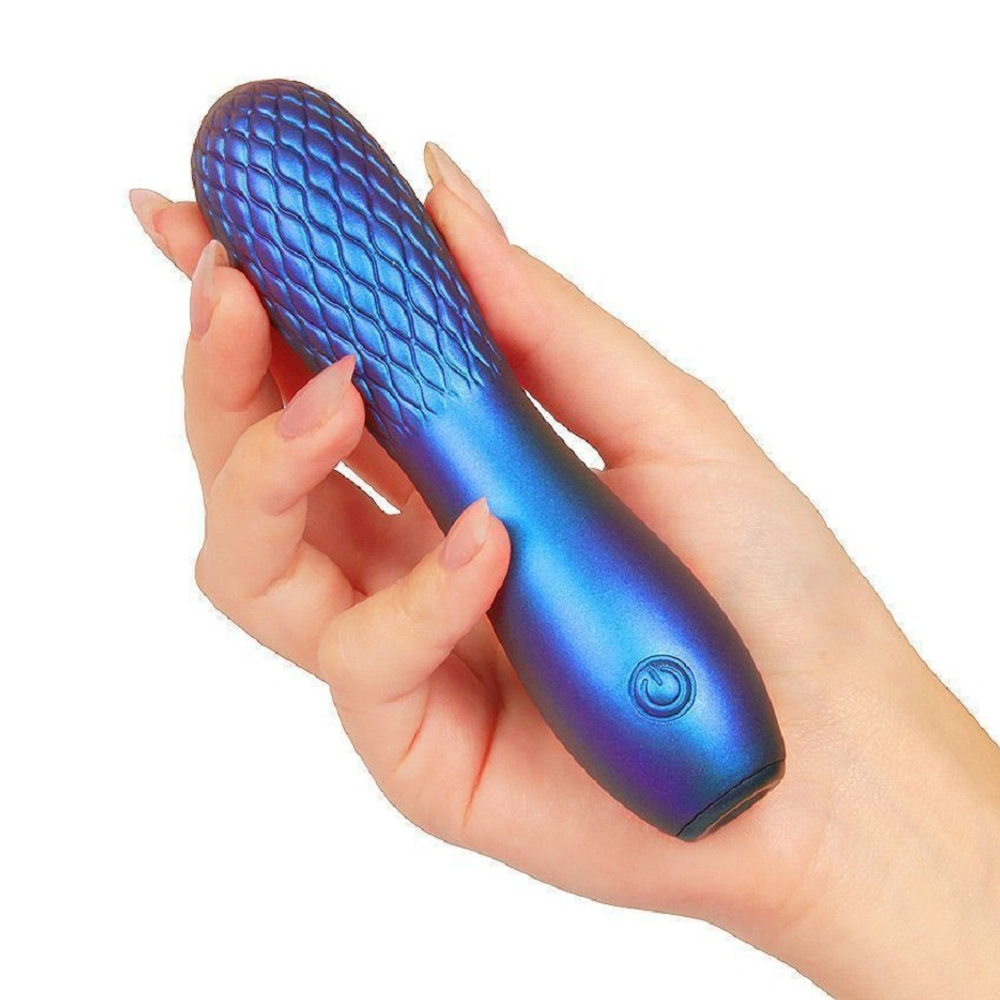 Минивибратор перезаряжаемый Daisy синий 14 см