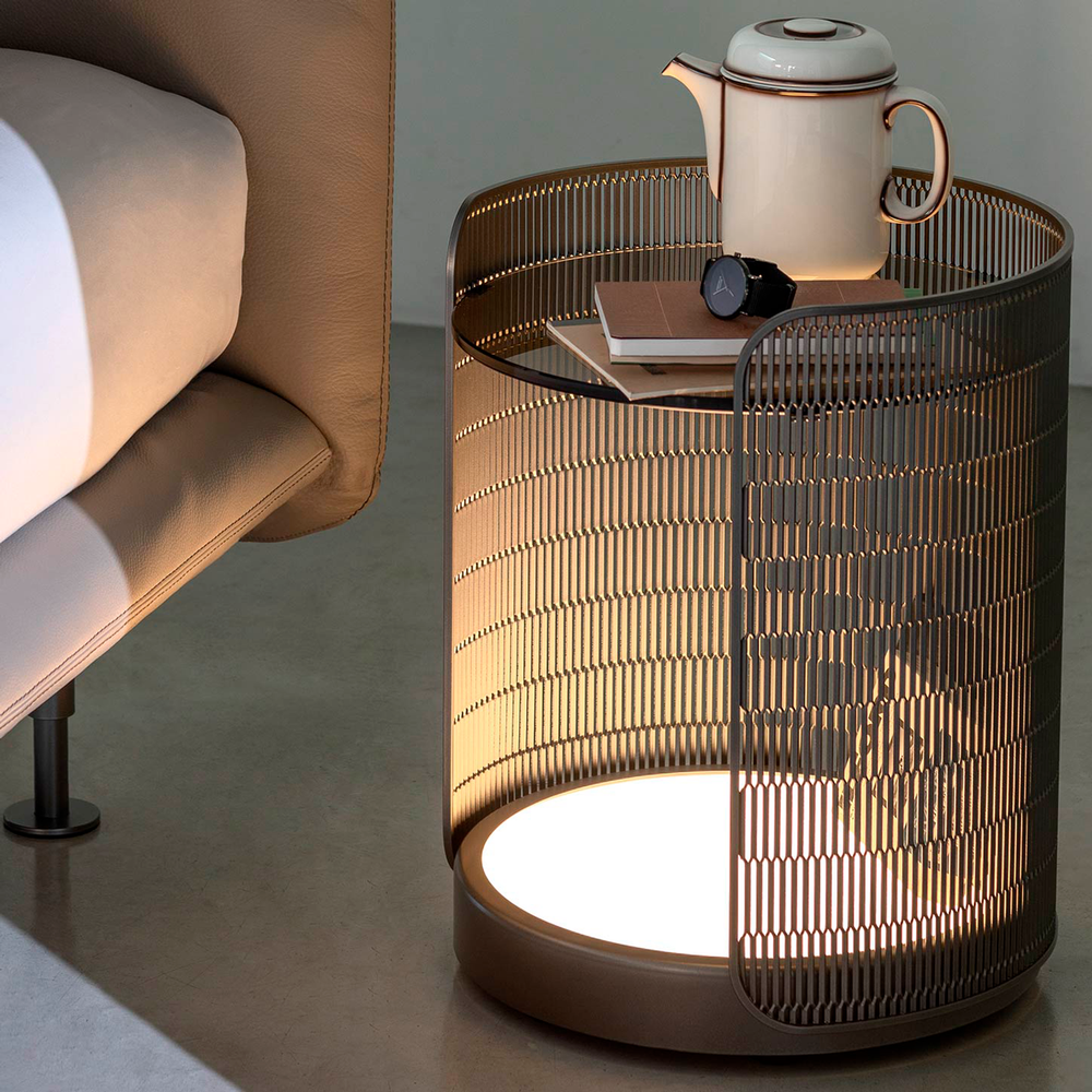 Напольный дизайнерский светильник- столик Chiaro di Luna by Natevo