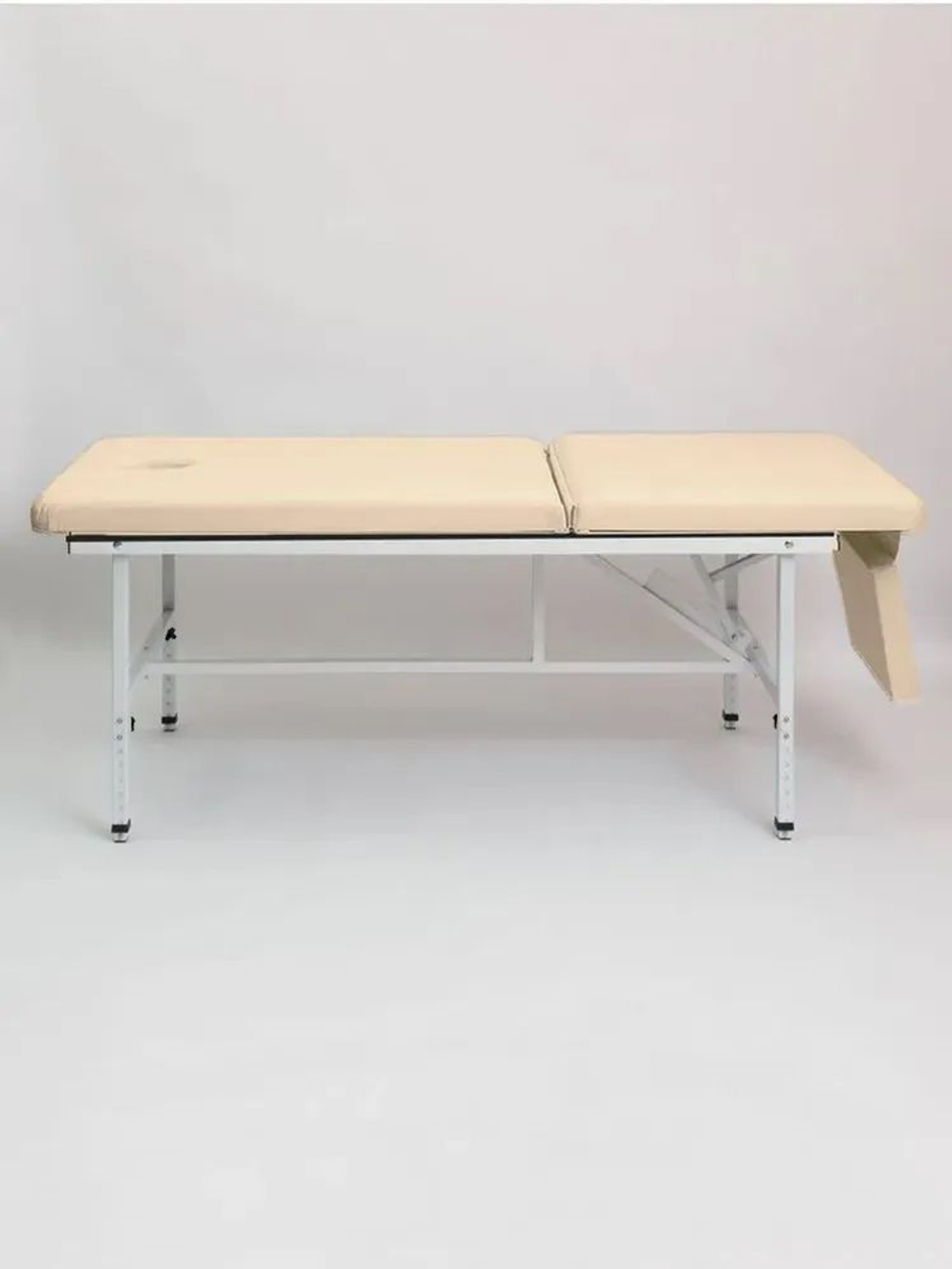 Массажный стол стационарный Massagecomplekt, с регулировкой высоты и вырезом для лица, 190/70, черный