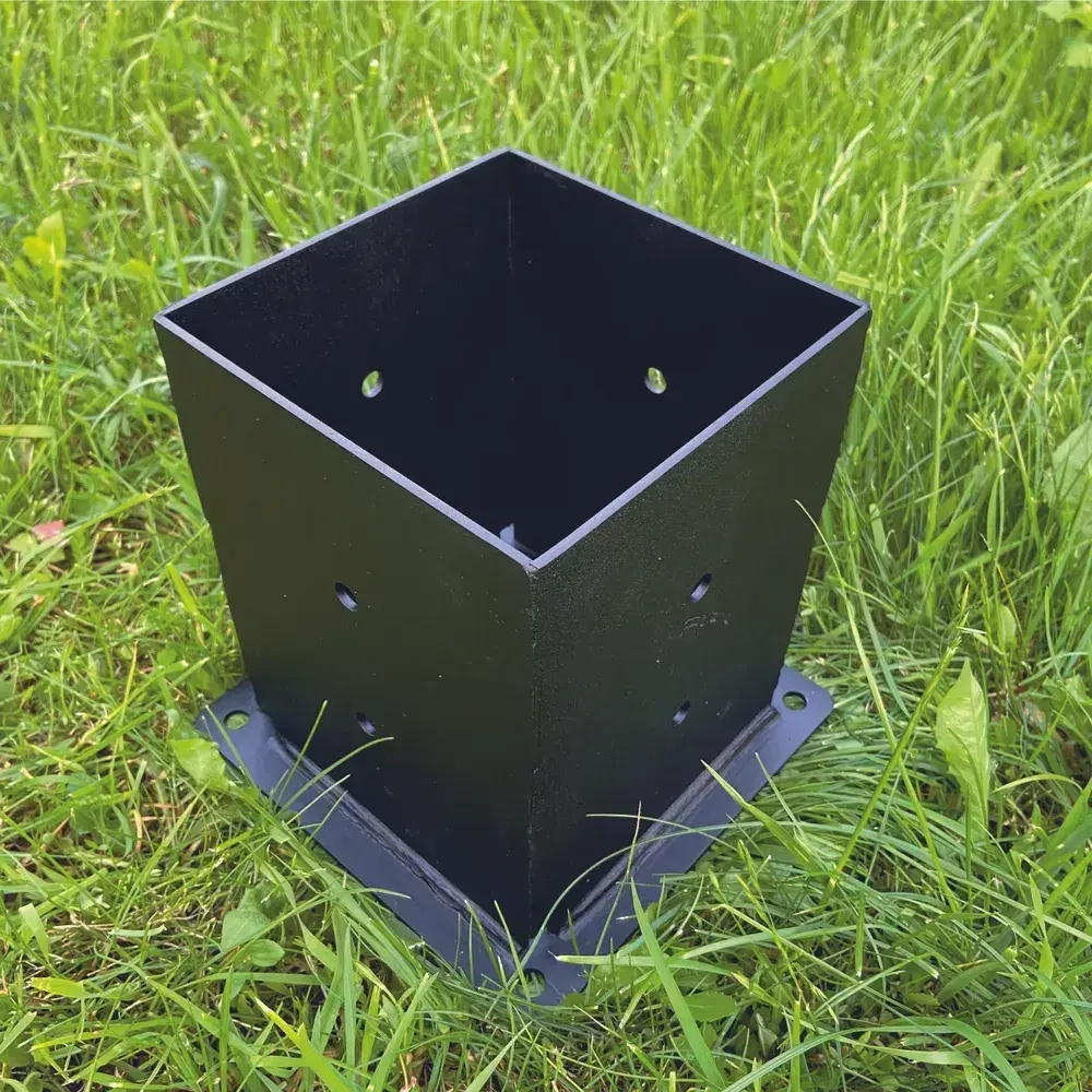 опора бруса 150х150, толщиной 3 мм, окрашенная, коннектор для бруса.