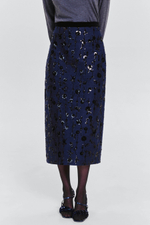 Юбка из расшитого денима