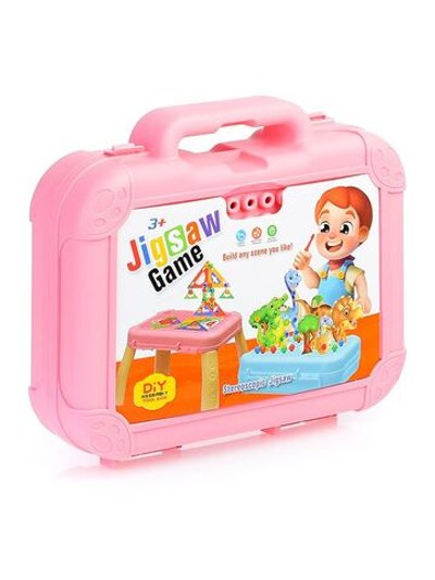 Конструктор в чемодане, цвет розовый (617-3A)